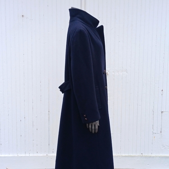 FORECASTER OF BOSTON ⁰ VINTAGE PURE WOOL DOUBLE BREASTED FULL LENGTH COAT - Picture 14 of 17